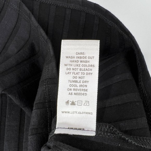 LETT Women's Black Orly Sleeveless Mock Neck Top Blouse Wide Rib sz XS Verishop - Picture 6 of 7